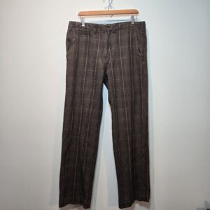 Plugg Vintage Plaid Pants 34 Men's Cotton Trousers